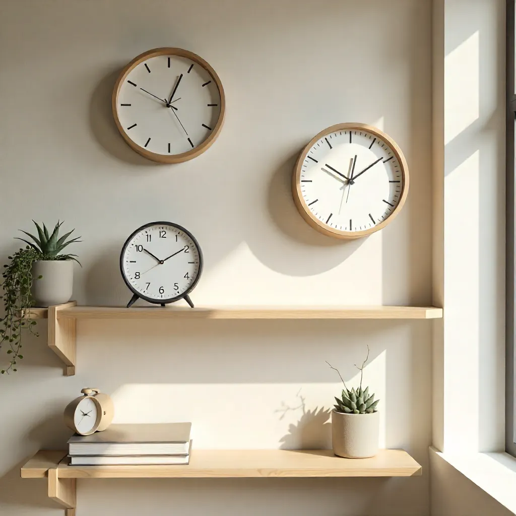 Reloj de pared minimalista blanco