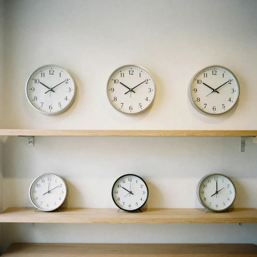 Reloj de pared con marco de madera